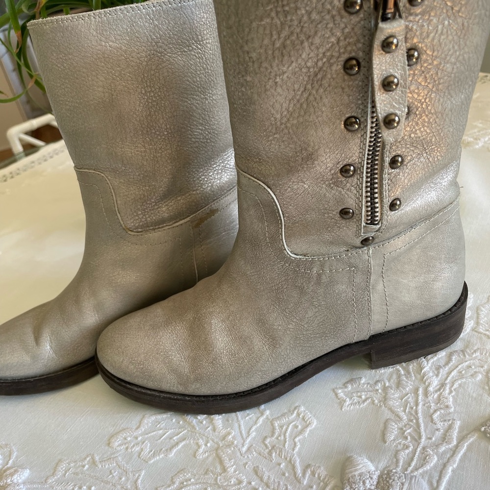 Polo silver metallic boots